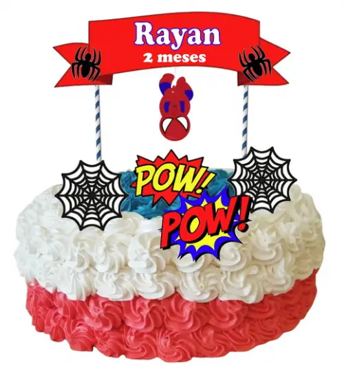 Kit Mesversário Homem Aranha Cute