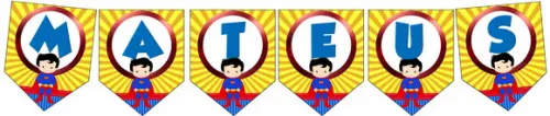 Kit Mesversário Superman Baby