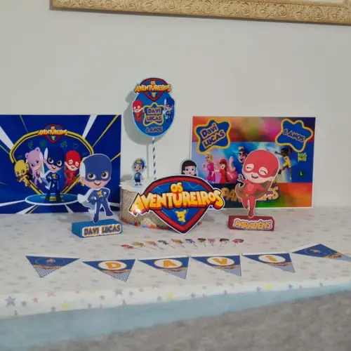 Kit os Aventureiros (vermelha, Rosa e Foca)