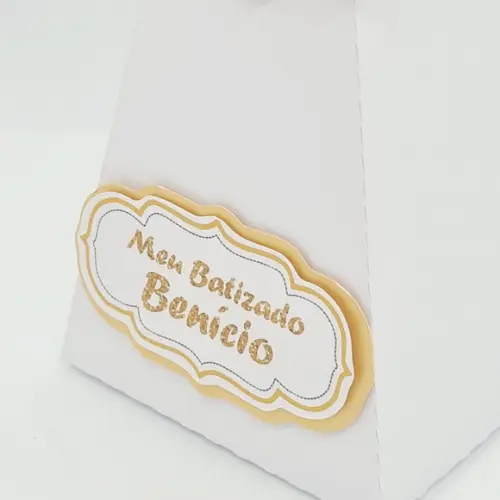 Lembrancinha Batizado - Caixa Pirâmide Batizado