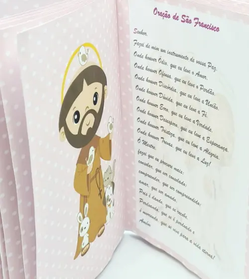Lembrancinha Batizado - Livrinho de Orações e Nossa Senhora