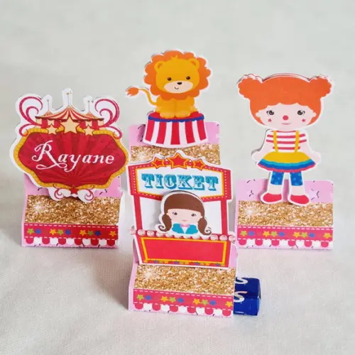 Porta Bis Duplo Circo Rosa