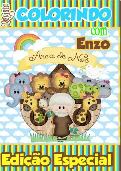 Revistinha de Colorir Arca de Noé