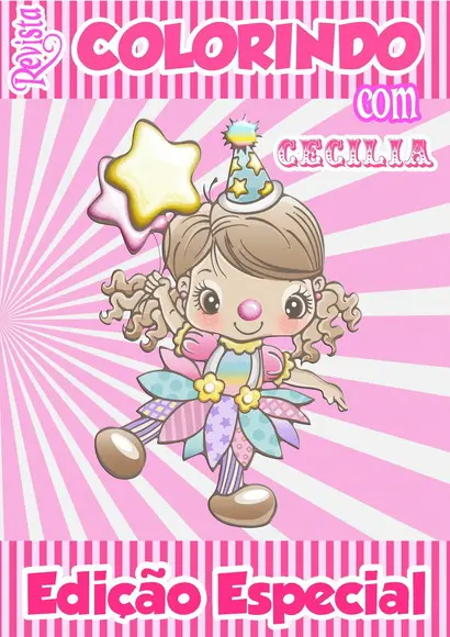 Revistinha de Colorir Circo Rosa