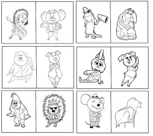 Revistinha de Colorir Sing 2