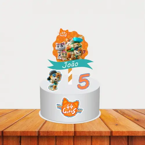 Topo de Bolo 44 Gatos