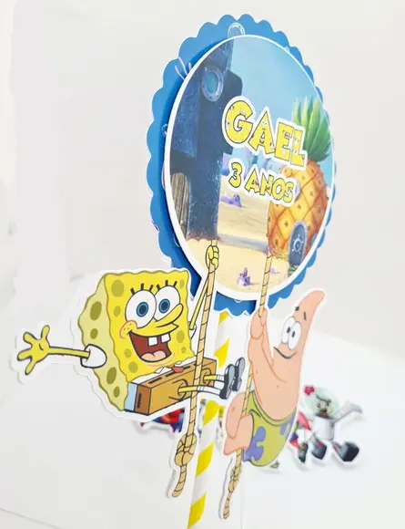Topo de Bolo Bob Esponja