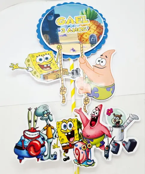 Topo de Bolo Bob Esponja