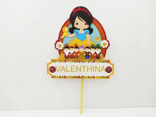 Topo de Bolo Branca de neve