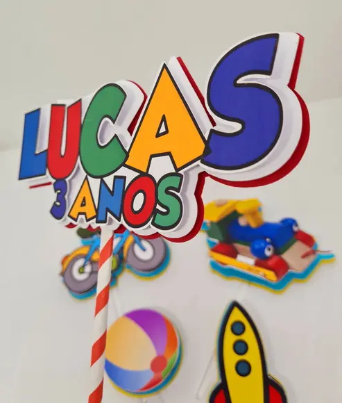 Topo de Bolo Brinquedos