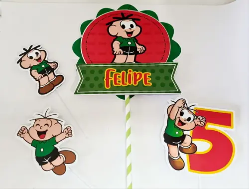 Topo de Bolo Cebolinha
