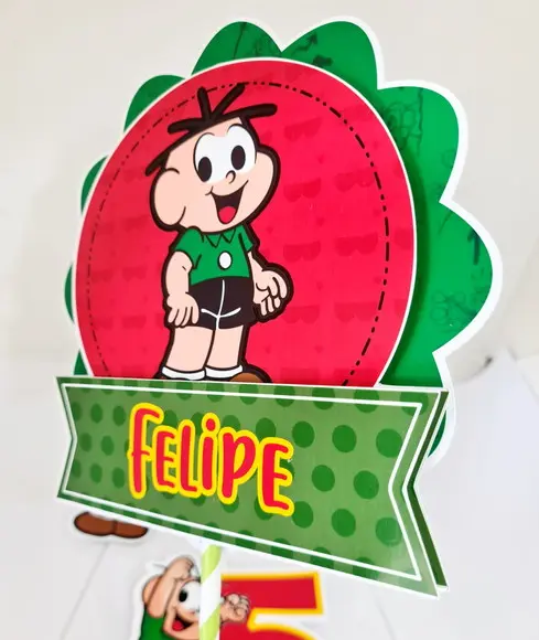Topo de Bolo Cebolinha