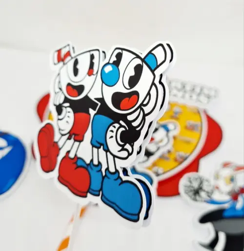 Topo de Bolo Cuphead