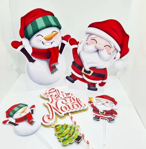 Topo de Bolo e Display Feliz Natal