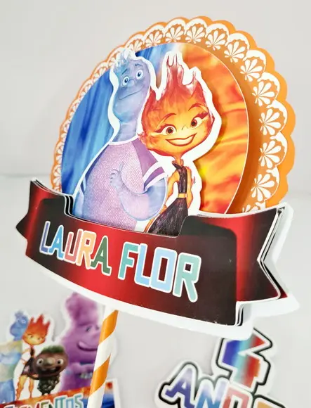 Topo de Bolo Elementos Disney