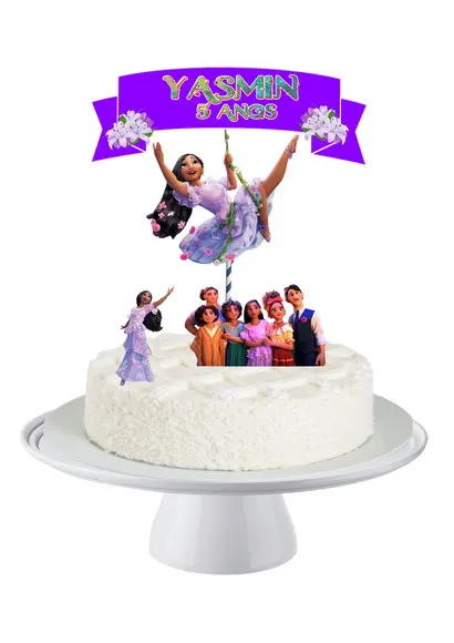 Topo de Bolo Especial Encanto Disney Isabela