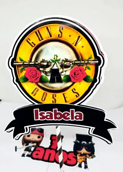Topo de Bolo Guns N' Roses