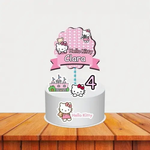 Topo de Bolo Hello Kitty