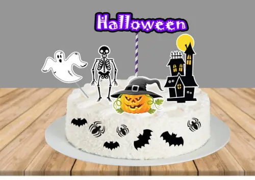 Topo de Bolo Halloween