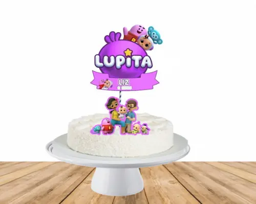 Topo de Bolo Lupita no Planeta de Gente Grande