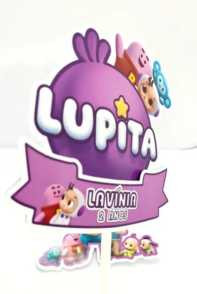 Topo de Bolo Lupita no Planeta de Gente Grande