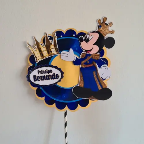 Topo de Bolo Mickey Realeza