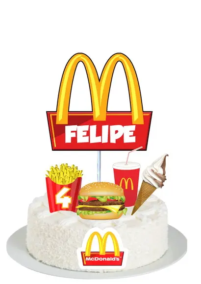 Topo de Bolo Mcdonald's