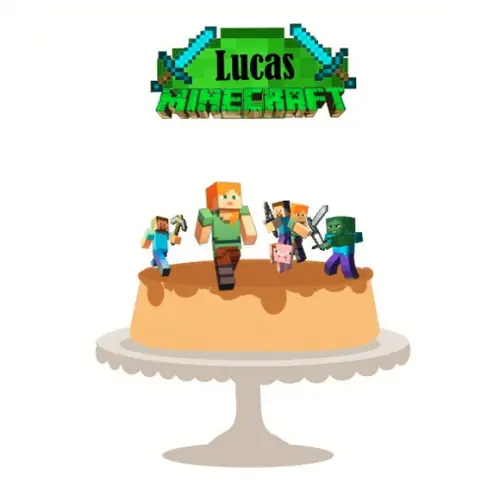 Topo de Bolo Minecraft