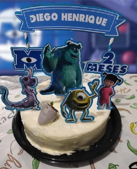Topo de Bolo Monstro Sa