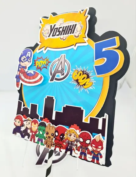 Topo de Bolo os Vingadores Cute