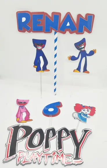 Topo De Bolo Poppy Playtime Huggy Wuggy