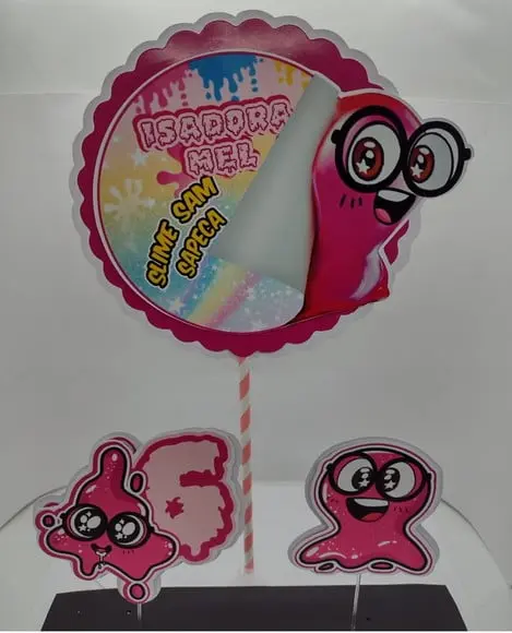 Topo de Bolo Sam Slime Sapeca