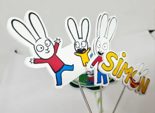 Topo de Bolo Simon o Coelho