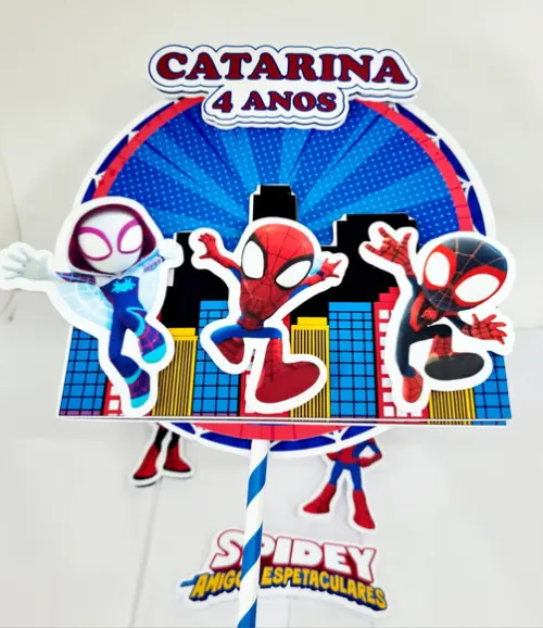 Topo de Bolo Spidey