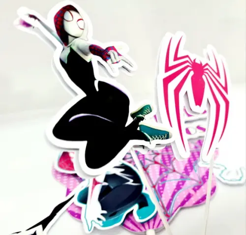 Topo de Bolo Spider Gwen