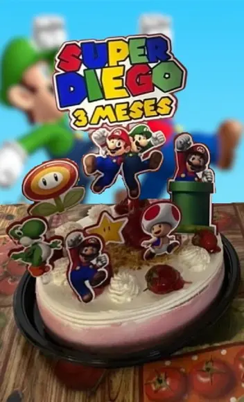 Topo De Bolo Super Mario Bross
