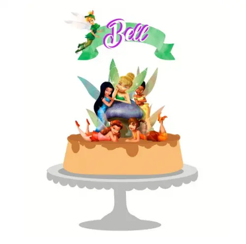 Topo de Bolo Tinker Bell