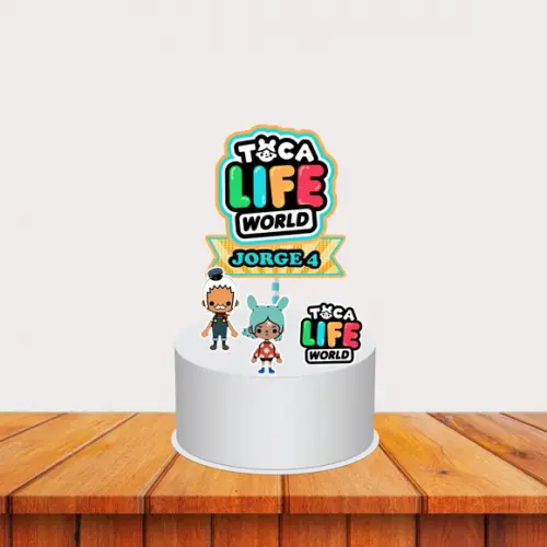 Topo de Bolo Toca Life