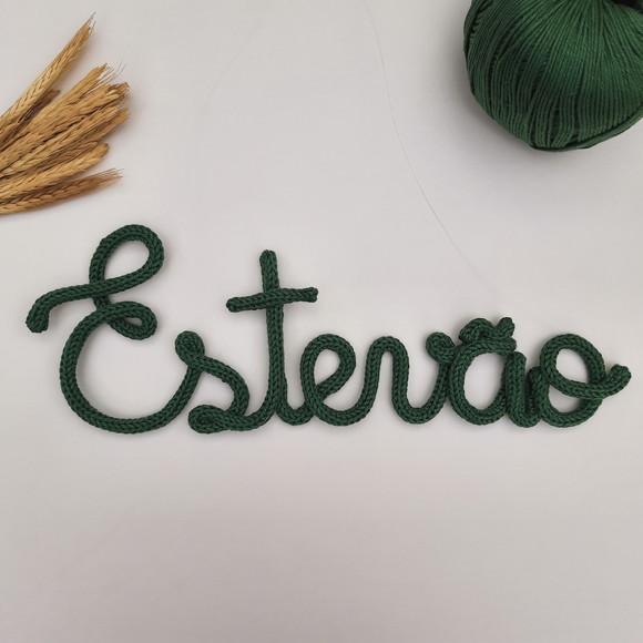 Nome Personalizado em Tricotin (com 9 ou 10 Letras)