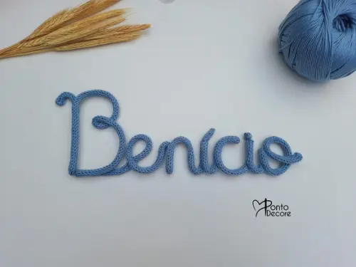 Nome Personalizado em Tricotin (com 9 ou 10 Letras)