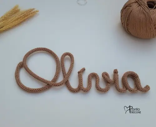 Nome Personalizado em Tricotin (nome até 6 Letras) - Porta Mater