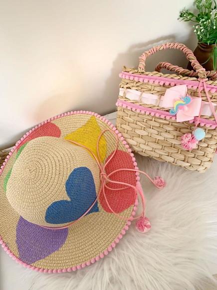 Kit Bolsa e Chapéu Praia Infantil