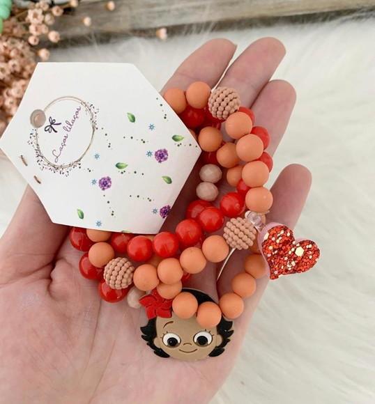 Kit Pulseira Infantil Colorida Moana baby