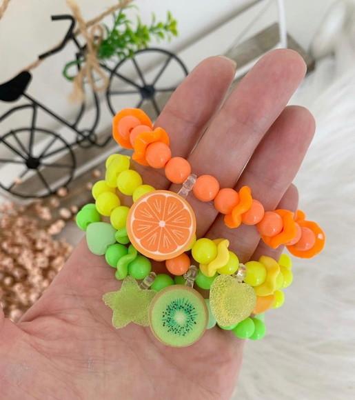 Kit Pulseira Infantil Neon