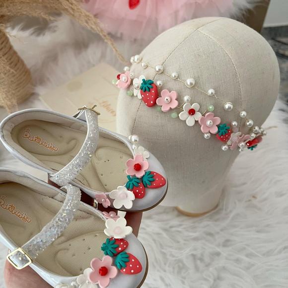Kit Sapato e Tiara Moranguinho