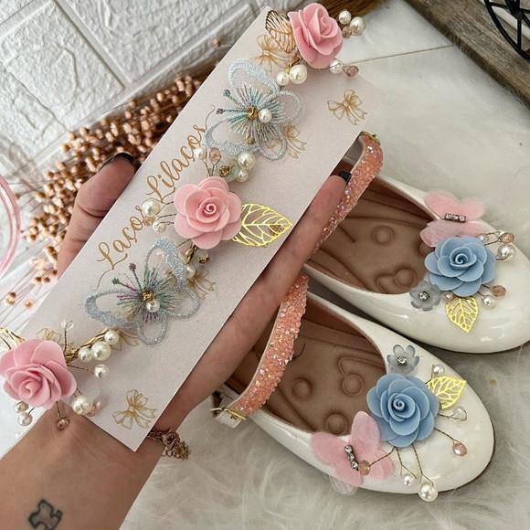 Kit Tiara e Sapato Personalizado