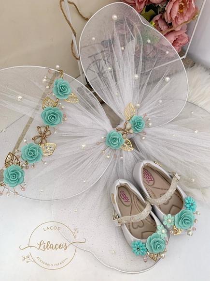 Kit Tiara, Asa E Sapato Jardim Encantado