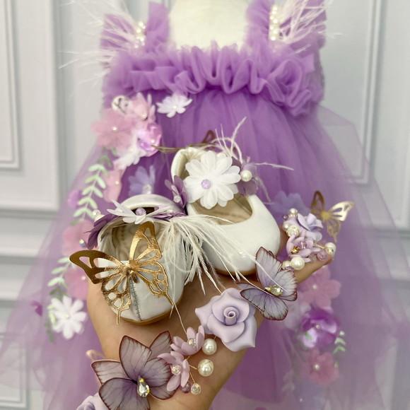 Kit Tiara, Vestido e Sapato Jardim Encantado