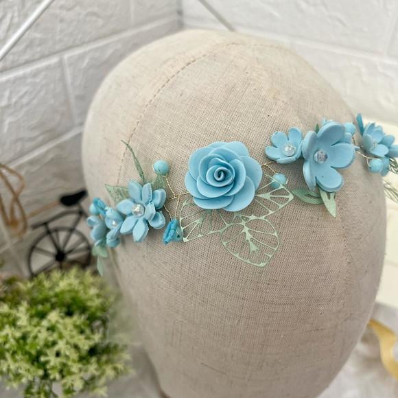 Tiara Flores Azul
