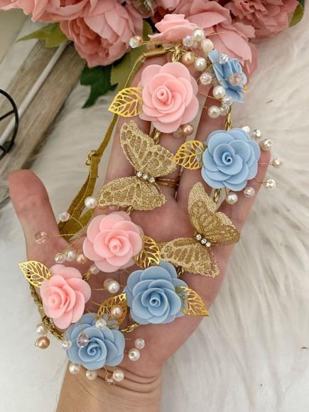 Tiara Luxo Flores Infantil
